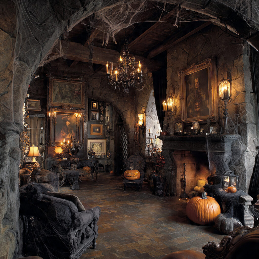 Haunted Art Gallery Halloween Room Decor Ideas