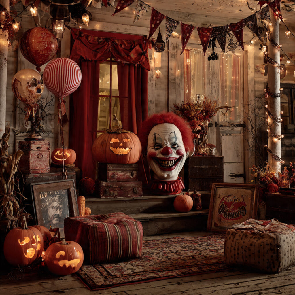 27 Ultimate Halloween Decor Ideas 2026 for Modern & Magical Vibes 21 Haunted Carnival Halloween Decor Ideas
