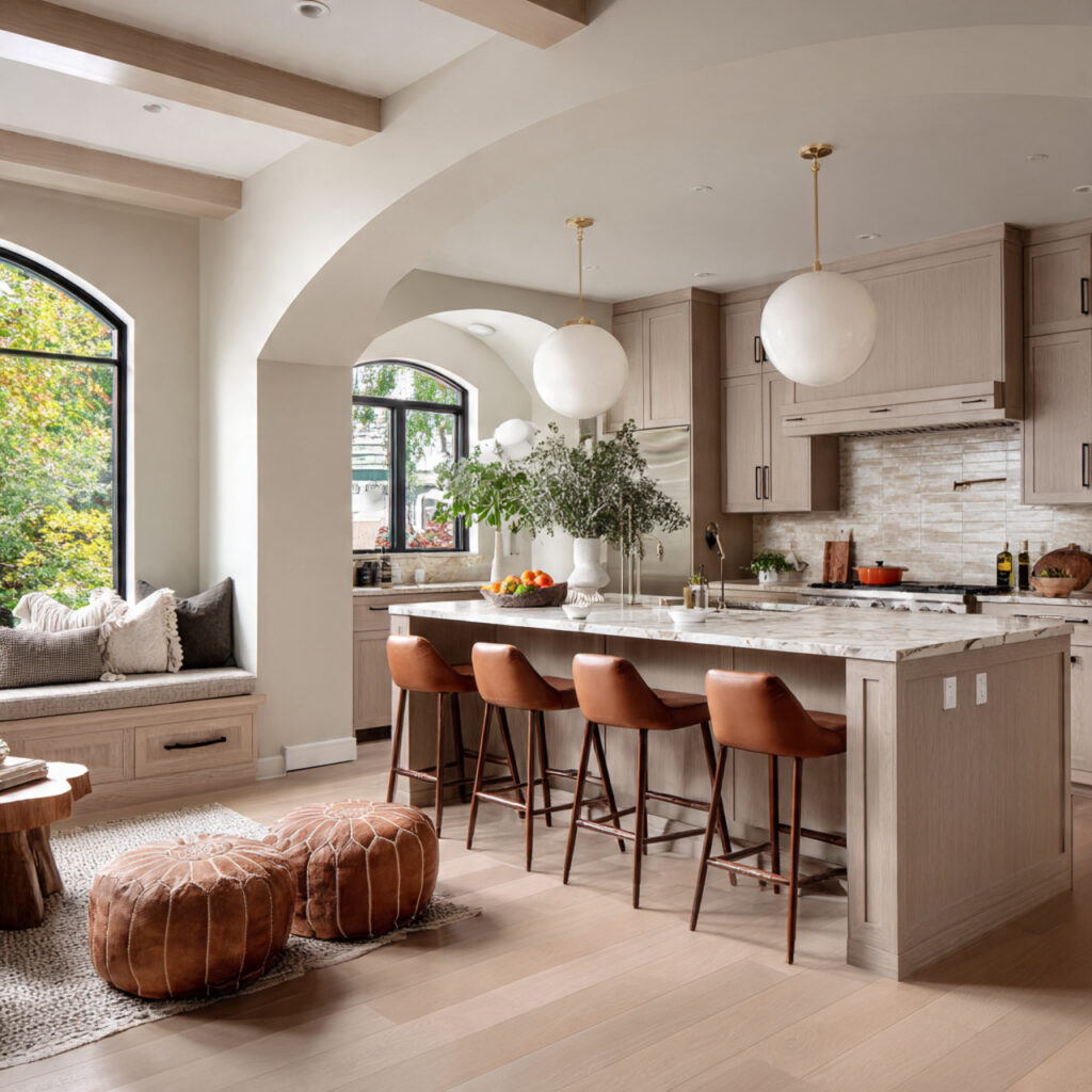 Inviting Kitchen Gathering Space Idea