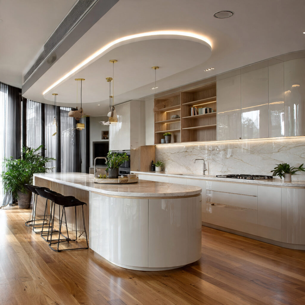 Curved Island Kitchen Idea