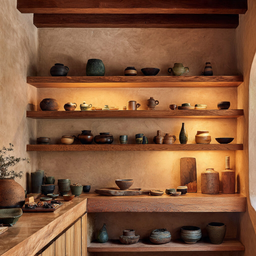 Open-Shelf Warmth Kitchen Idea