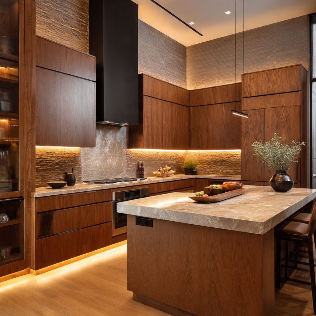 Warm Wood Finishes Kitchen Idea