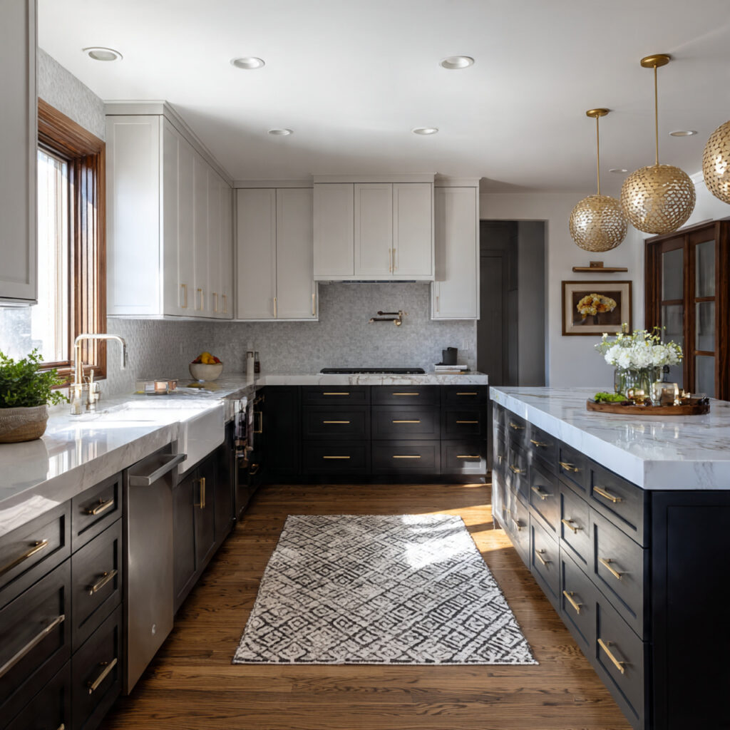 Two-Tone Cabinet Kitchen Idea