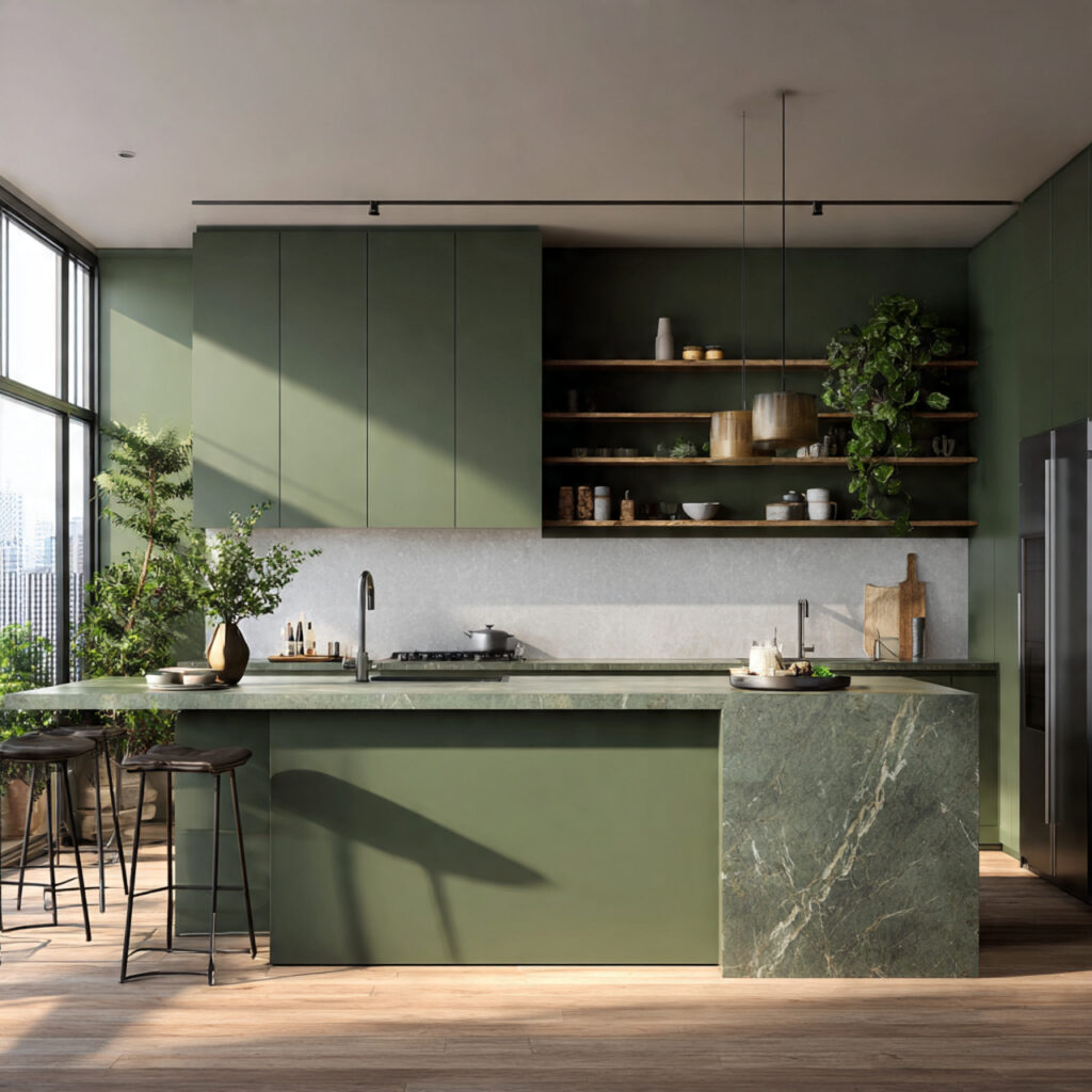 Matte Green Island Feature Idea