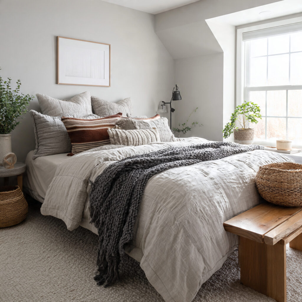 Minimalists Bedroom Ideas 2026 for Modern Calm Spaces 10 Textured Layers Minimalist Bedroom Idea