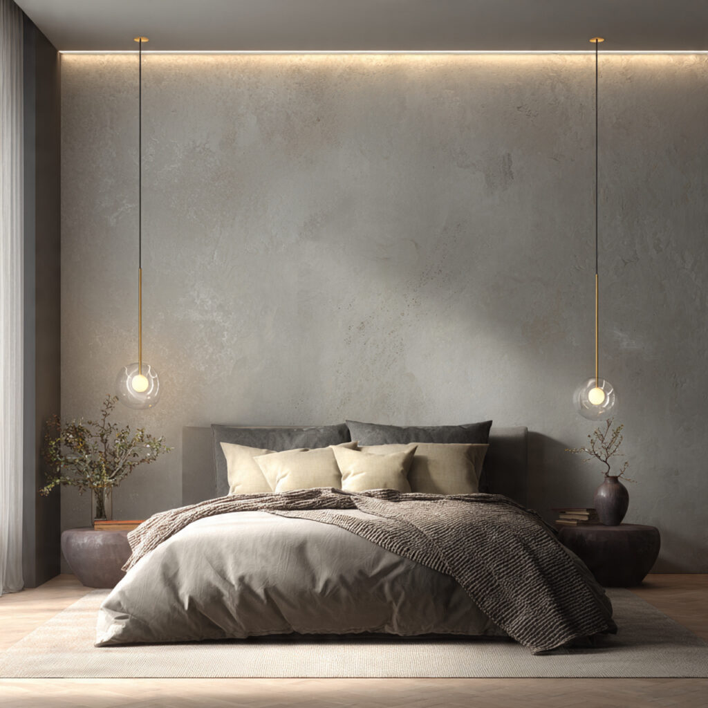 Minimalists Bedroom Ideas 2026 for Modern Calm Spaces 28 Metallic Accent Minimalist Bedroom Idea