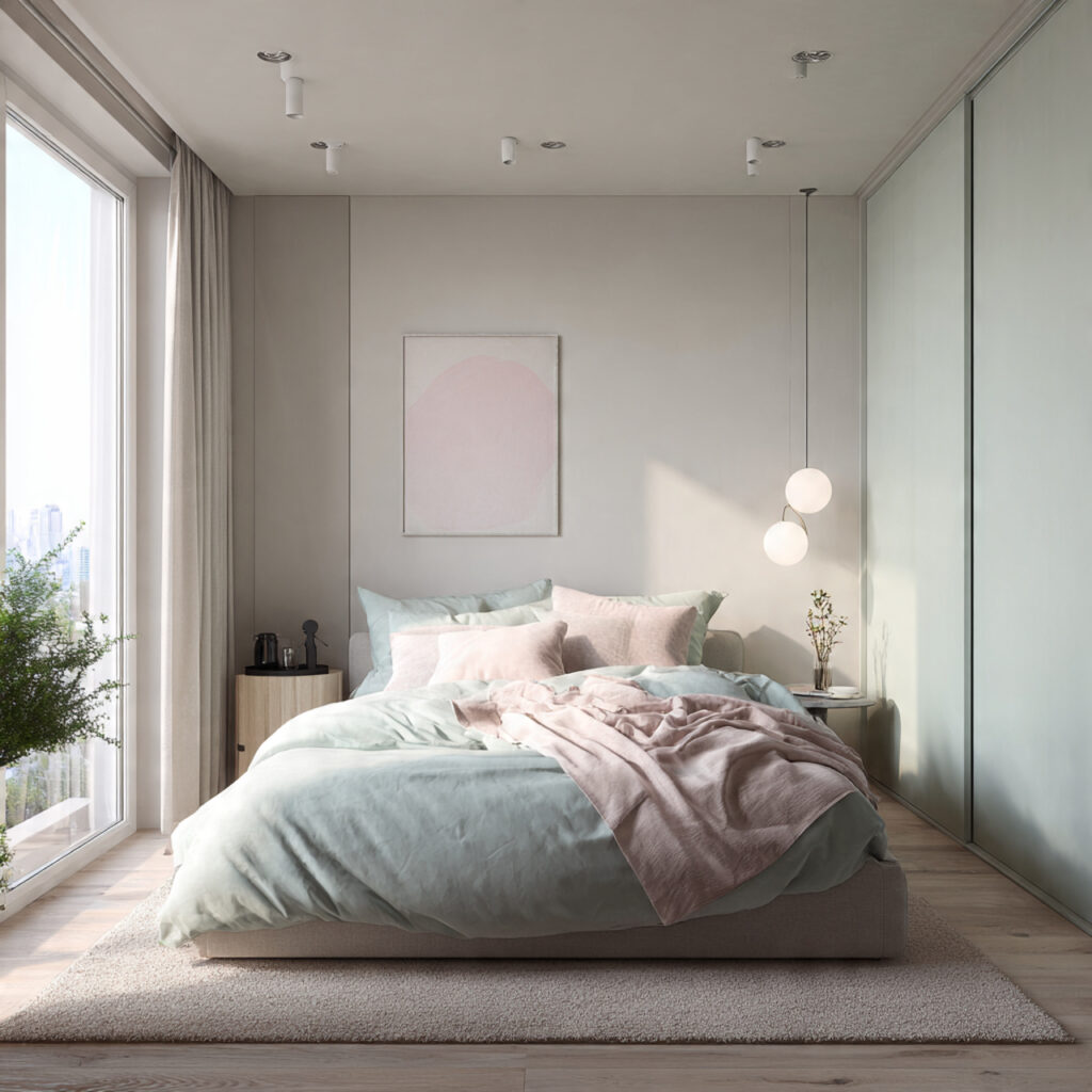 Minimalists Bedroom Ideas 2026 for Modern Calm Spaces 14 Subtle Pastel Minimalist Bedroom Idea