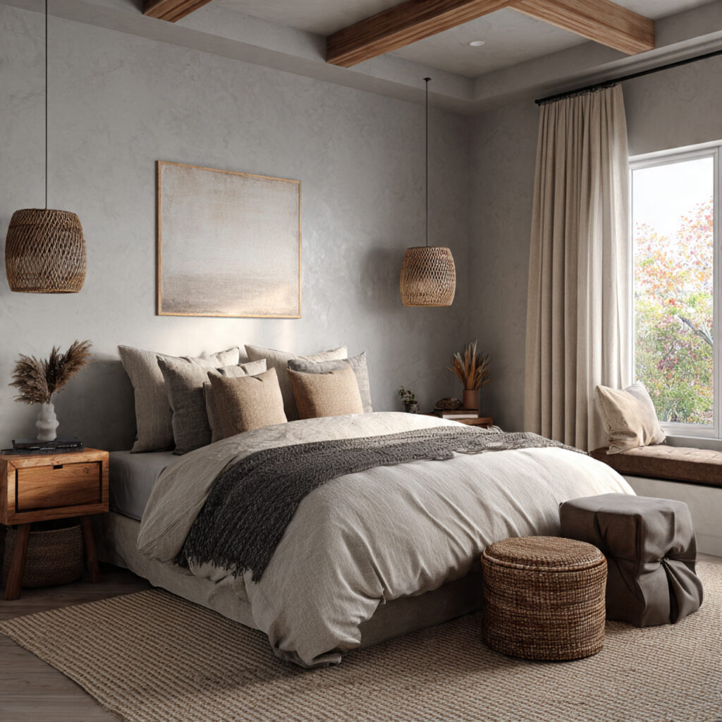 Earthy Greige Bedroom Mood Ideas
