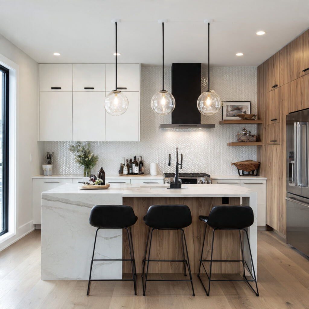 Matte Black Accents Kitchen Idea