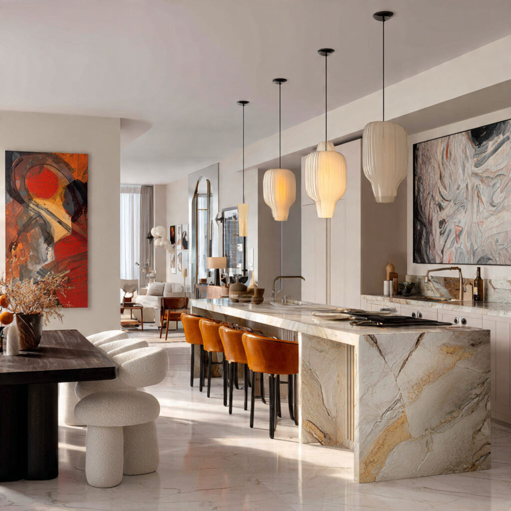 Artistic Décor-Driven Open Living Idea