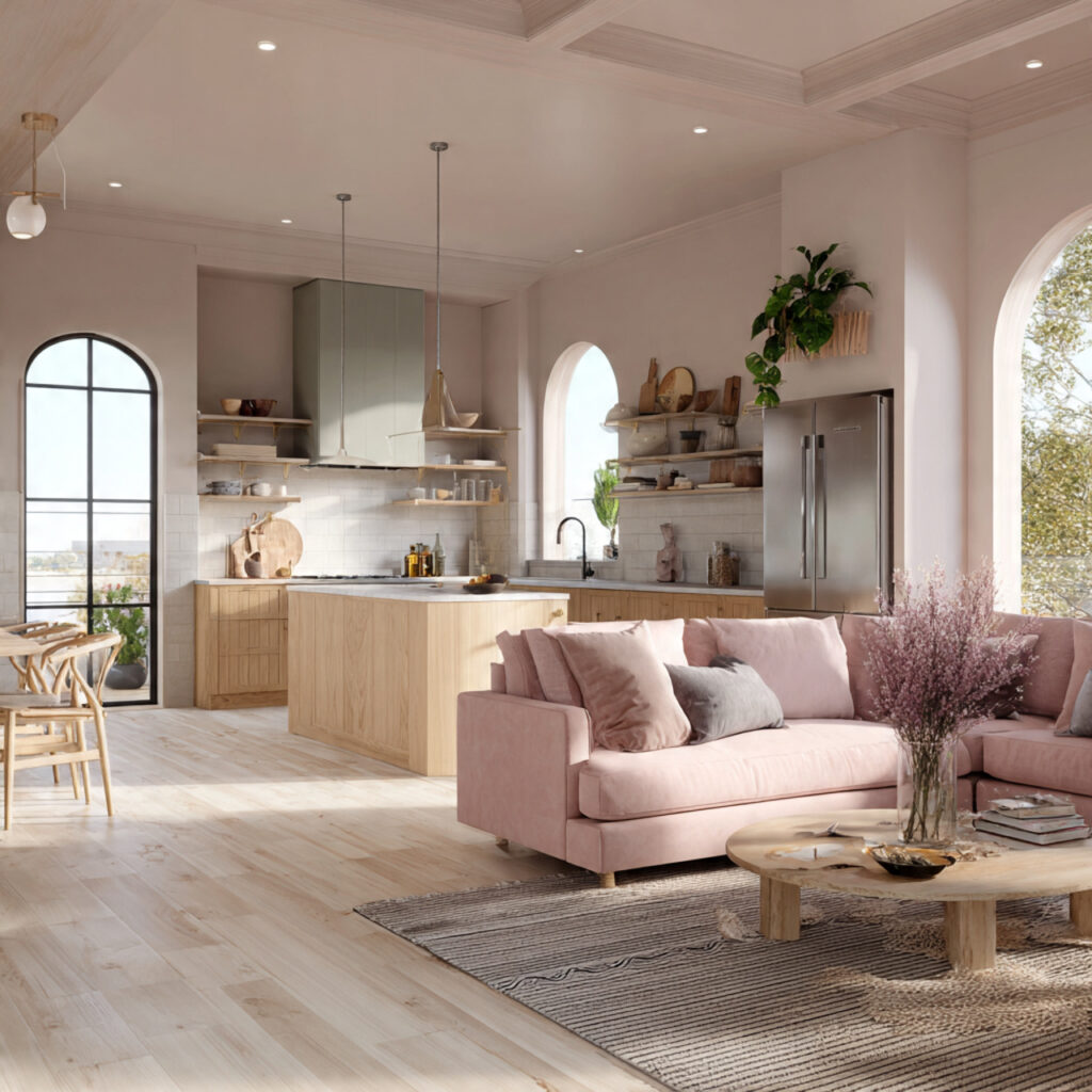 Soft Pastel Open Concept Idea