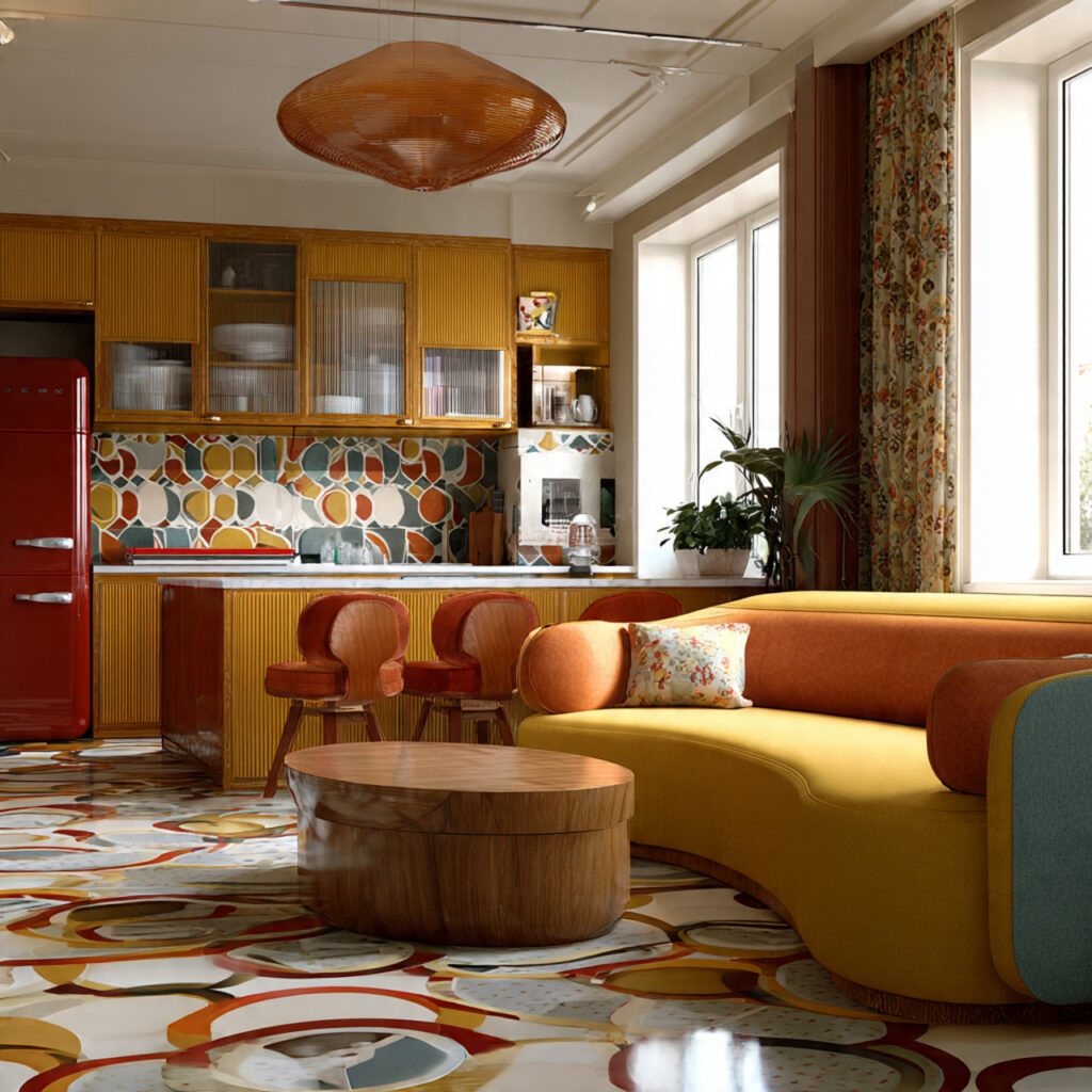 Retro-Inspired Open Concept Idea