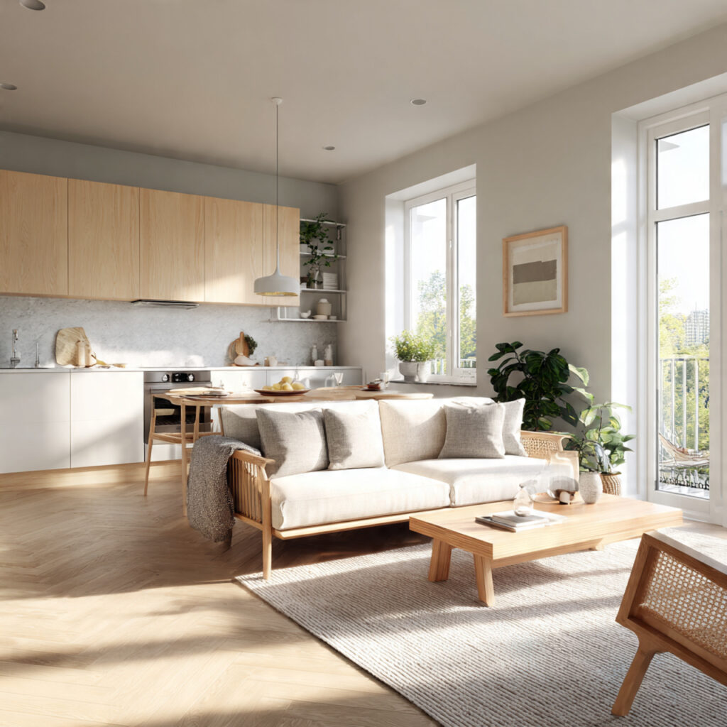 Scandinavian-Style Open Layout Idea