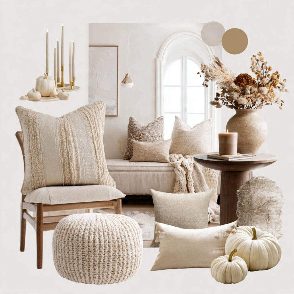 Soft Neutral Halloween Decor Ideas