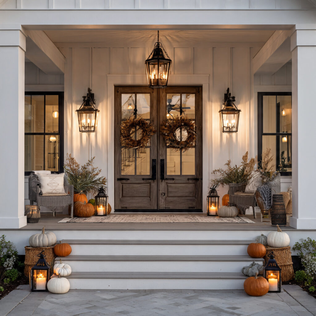 Farmhouse Halloween front porch styling ideas