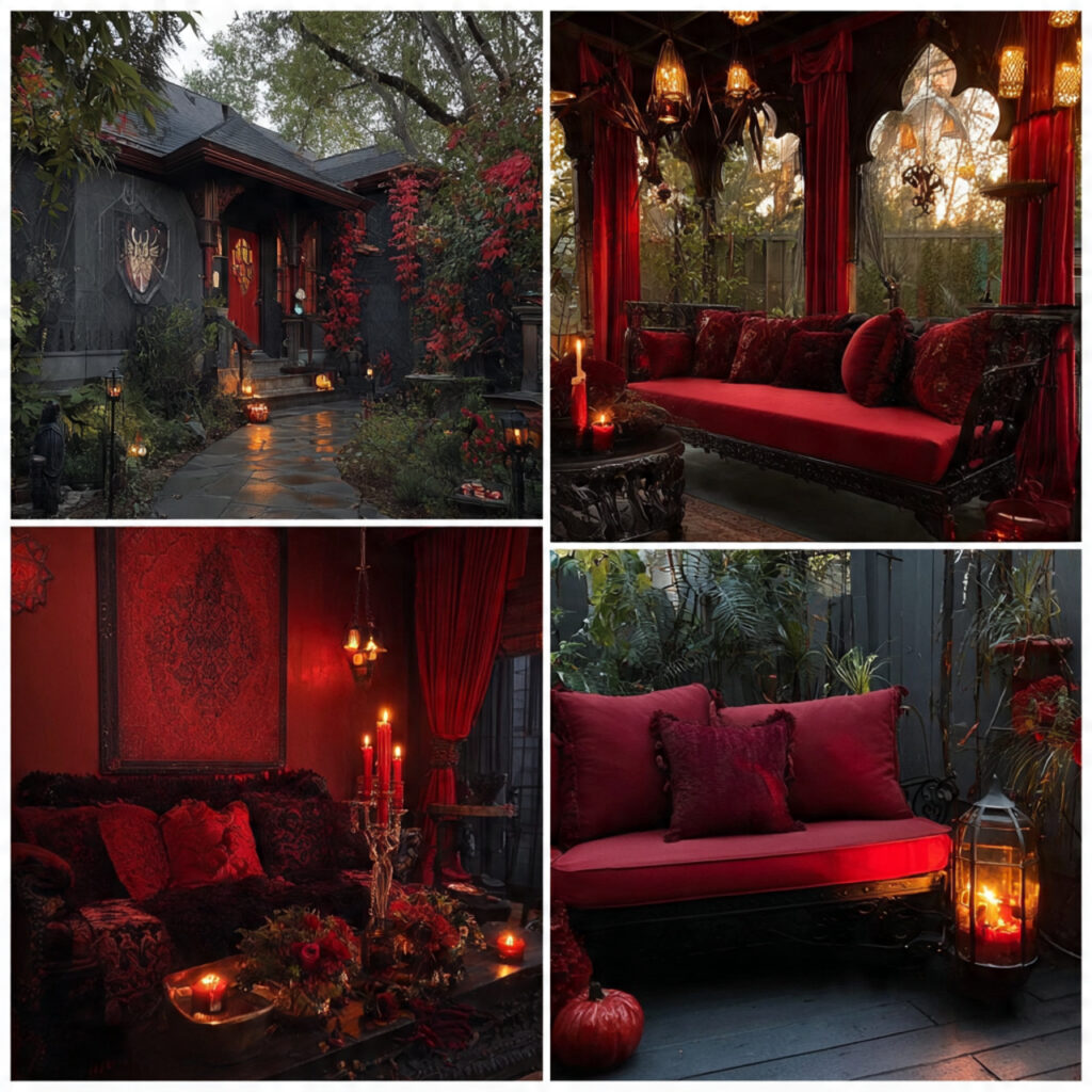 27 Ultimate Halloween Decor Ideas 2026 for Modern & Magical Vibes 25 Vampire Aesthetic Halloween Decor Ideas
