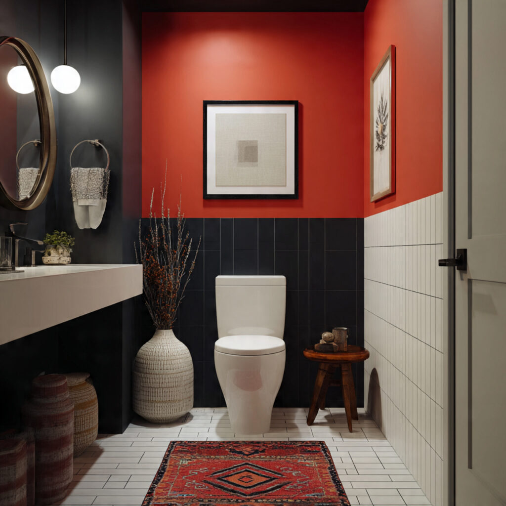 Accent wall bathroom wall decor ideas