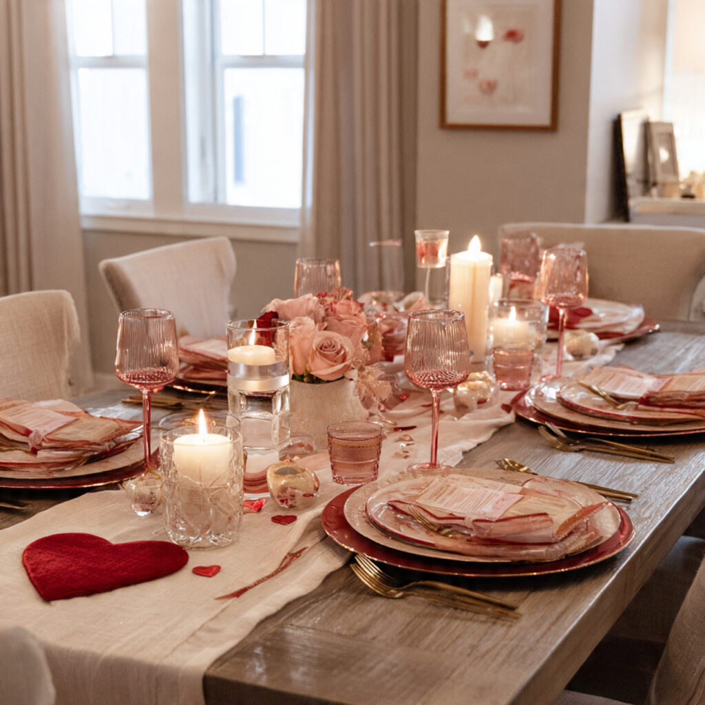 Valentines Table Setting Decor Ideas