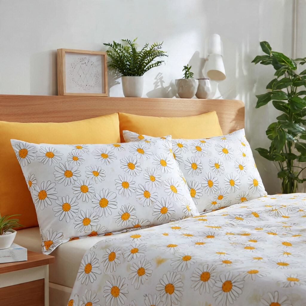 Daisy Print Pillowcases
