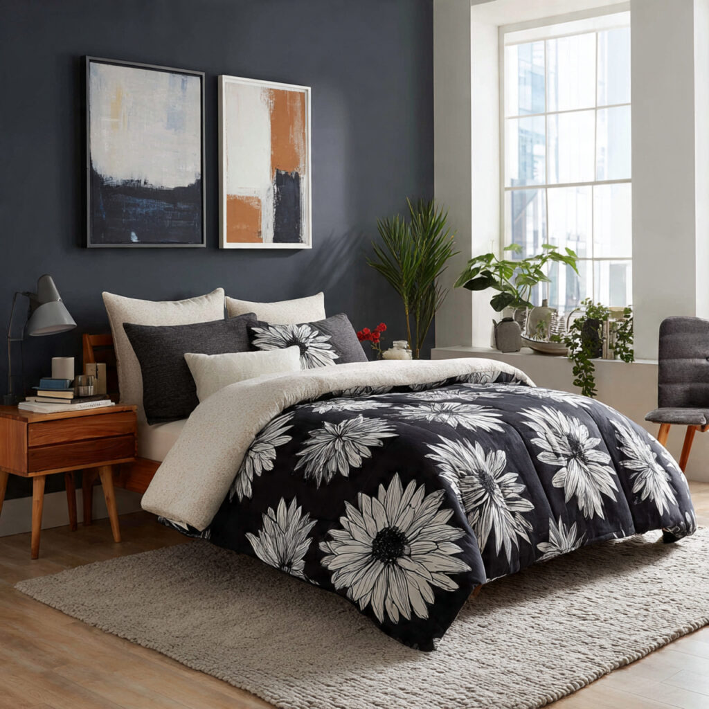 High-contrast queen comforter ideas
