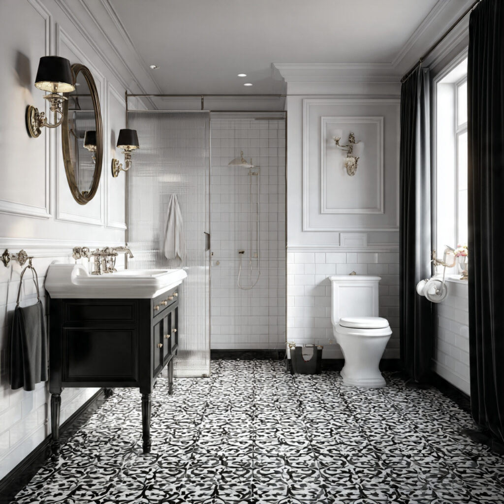 Classic Black and White Bathroom Ideas