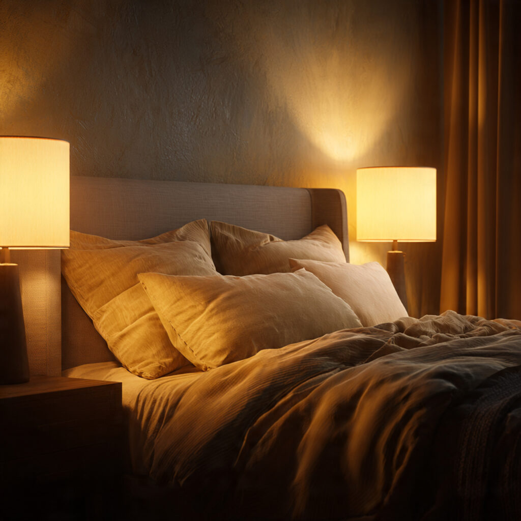 Cozy warm-light bedroom lamp ideas