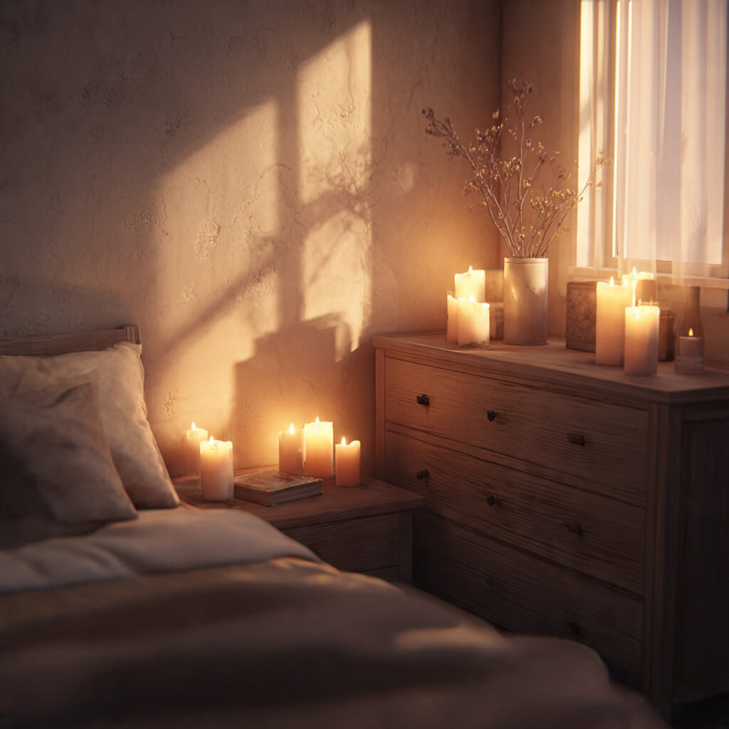Candlelight Romantic Bedroom Decor Ideas