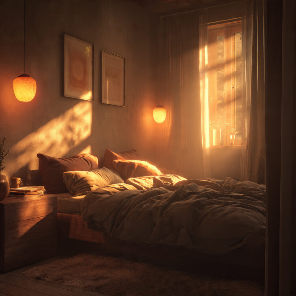 Soft ambient bedroom lighting ideas