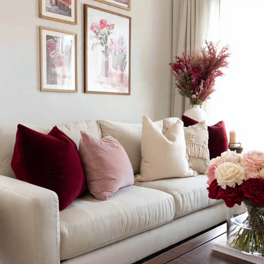 Romantic Velvet Throw Pillows