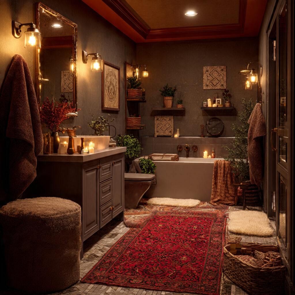 Cozy valentines bathroom ideas