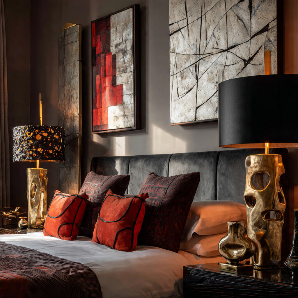 Artistic bedroom lamp ideas