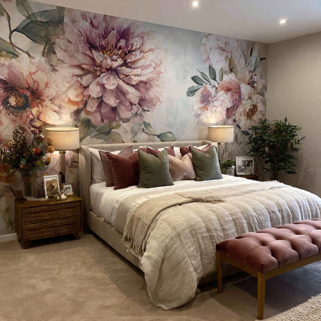 Hand-Painted Floral Murals