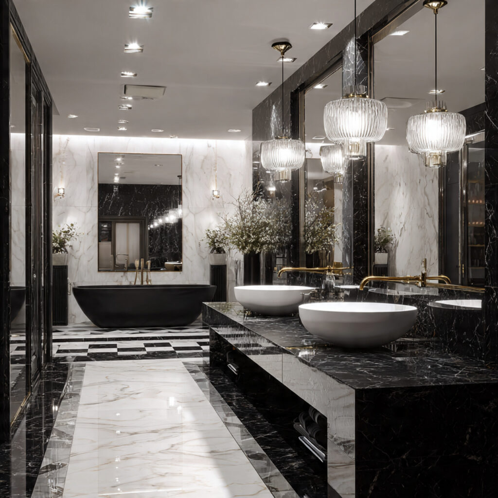 Luxury Black and White Bathroom Ideas