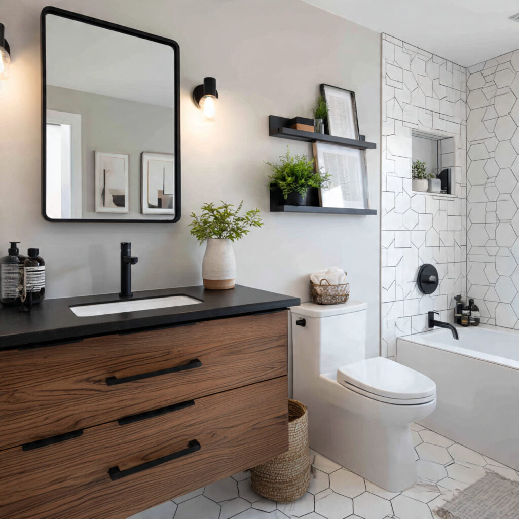 Modern Black and White Bathroom Ideas