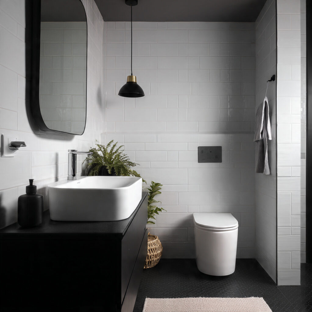 Monochrome Black and White Bathroom Ideas