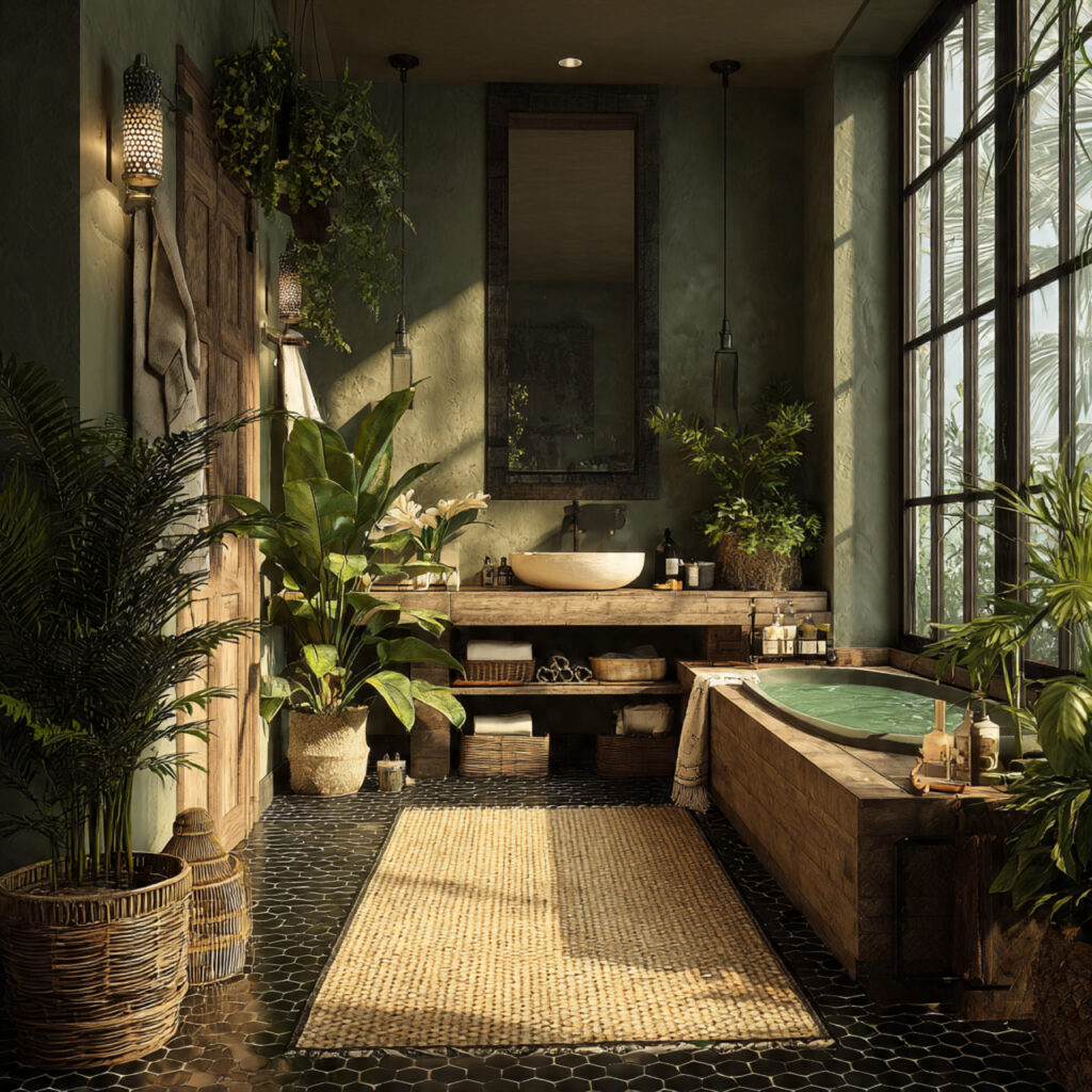 Nature-inspired valentines bathroom ideas