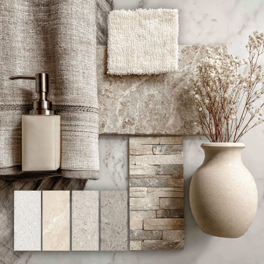 Neutral valentines bathroom ideas