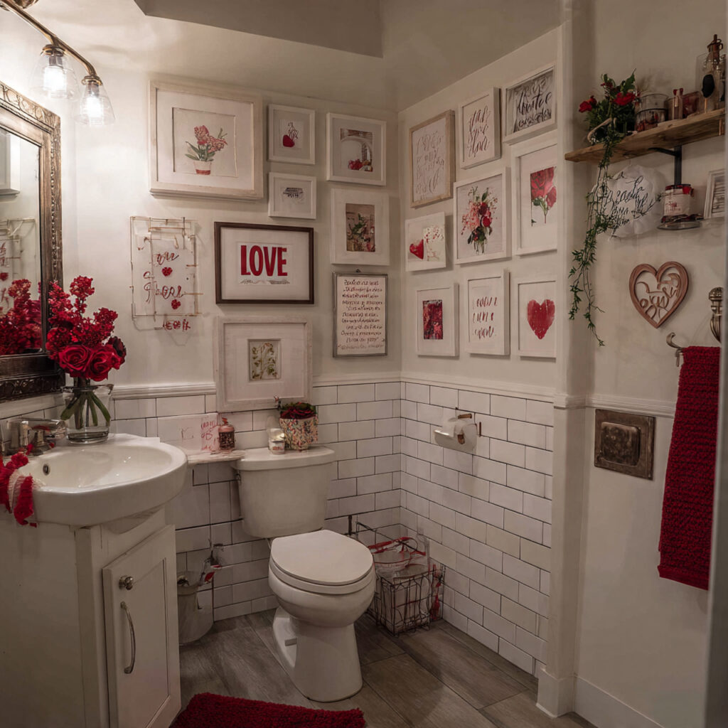 Personalized valentines bathroom ideas