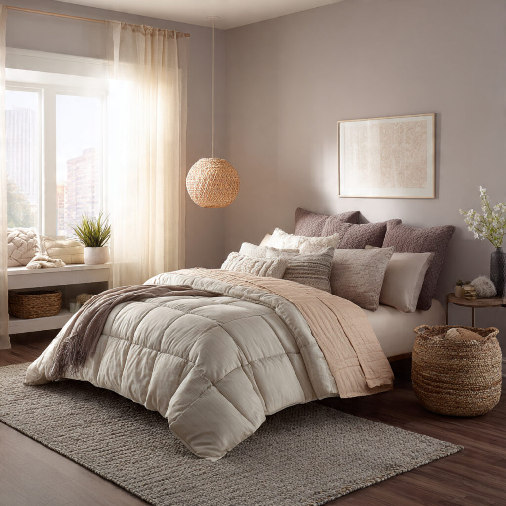Soft romantic bedroom comforter ideas