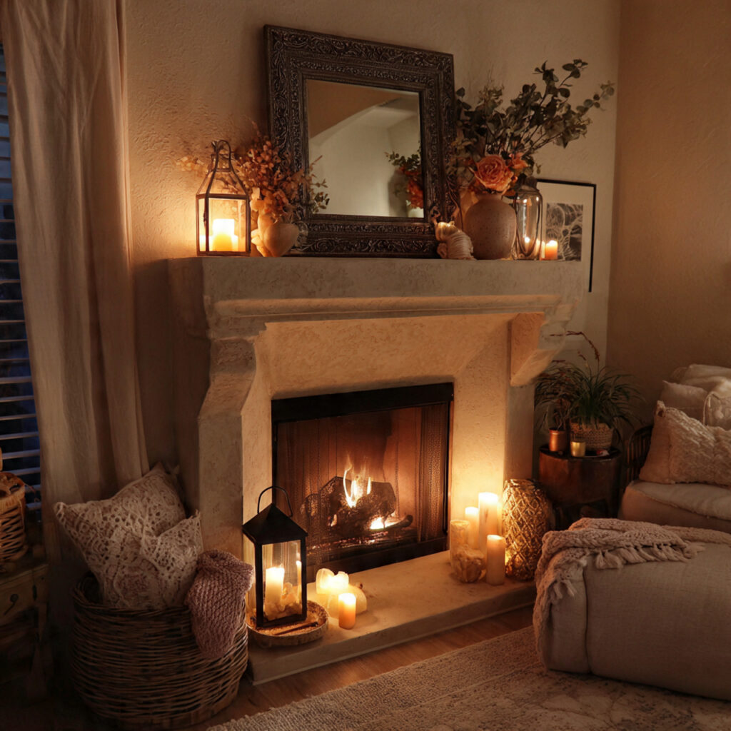 Valentines Fireplace Decor Ideas
