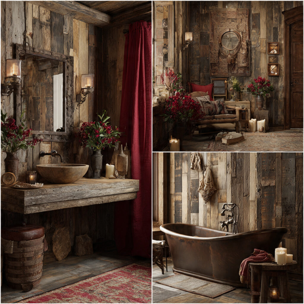 Rustic valentines bathroom ideas