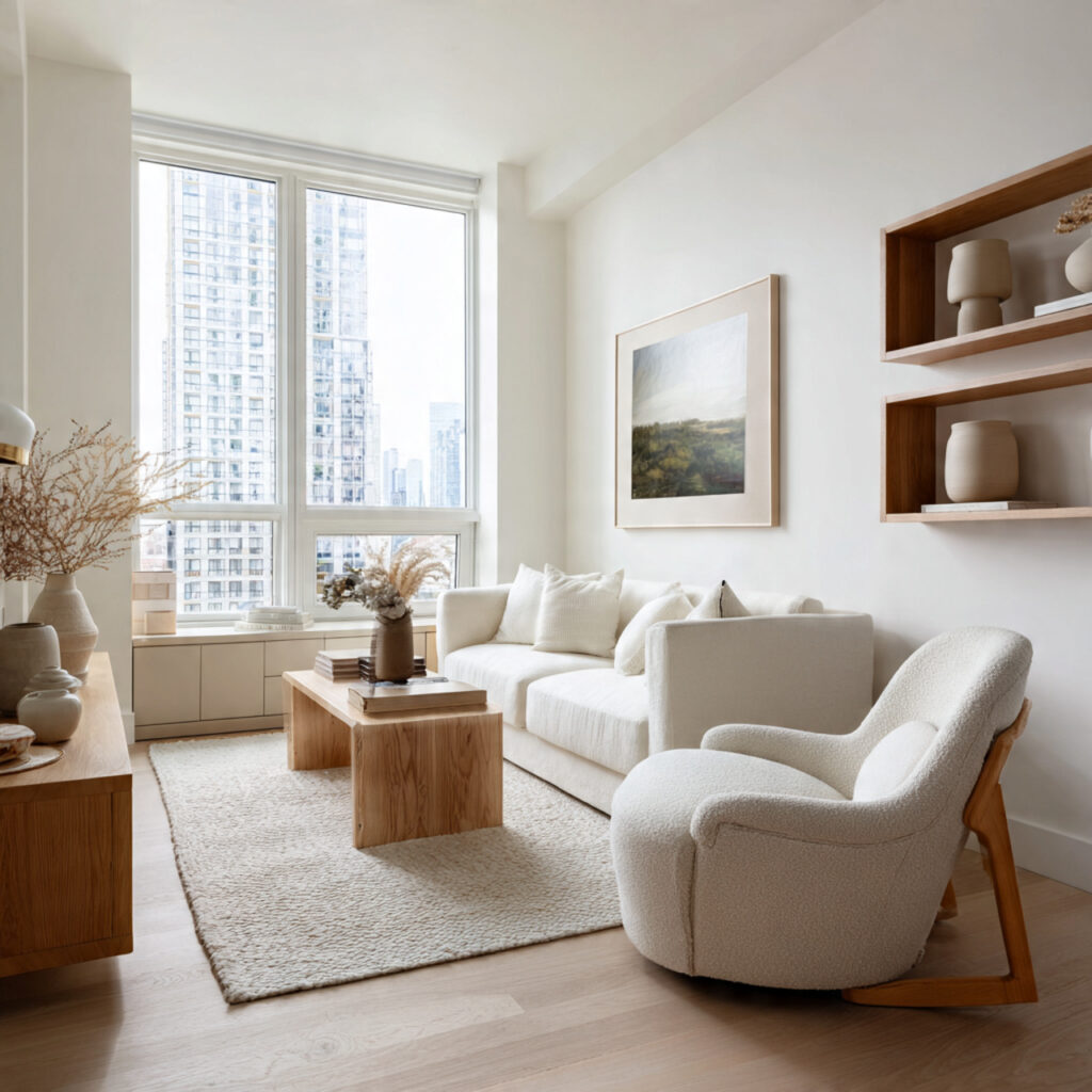 30 Small Apartment Living Room Ideas 2026 to Transform Small Spaces 18 Clean-Line Furniture Living Room Ideas