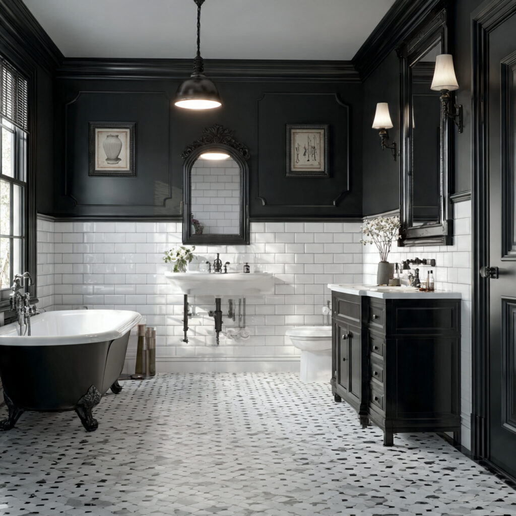 Black and White Bathroom Ideas with Timeless Appeal