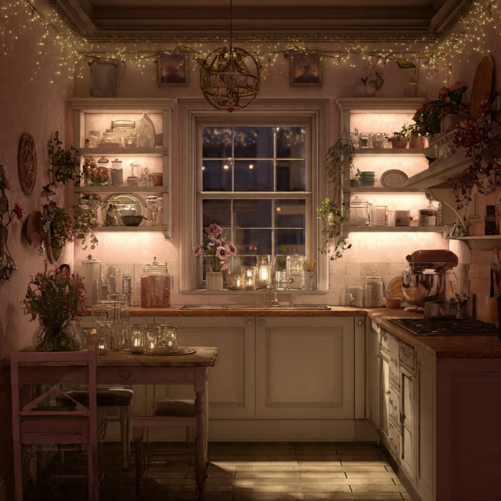 Romantic Lighting Valentine Kitchen Ideas