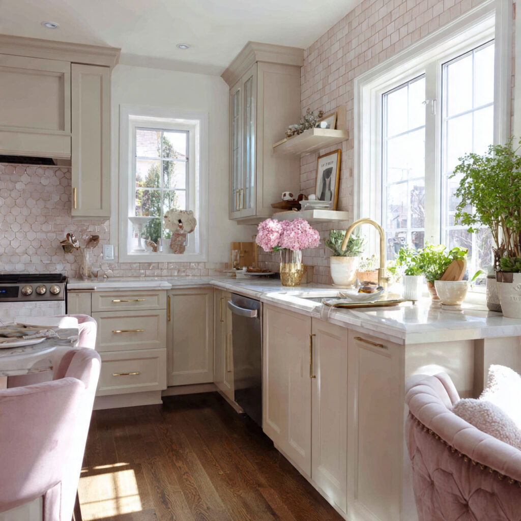 Soft Pink Valentine Kitchen Styling Ideas