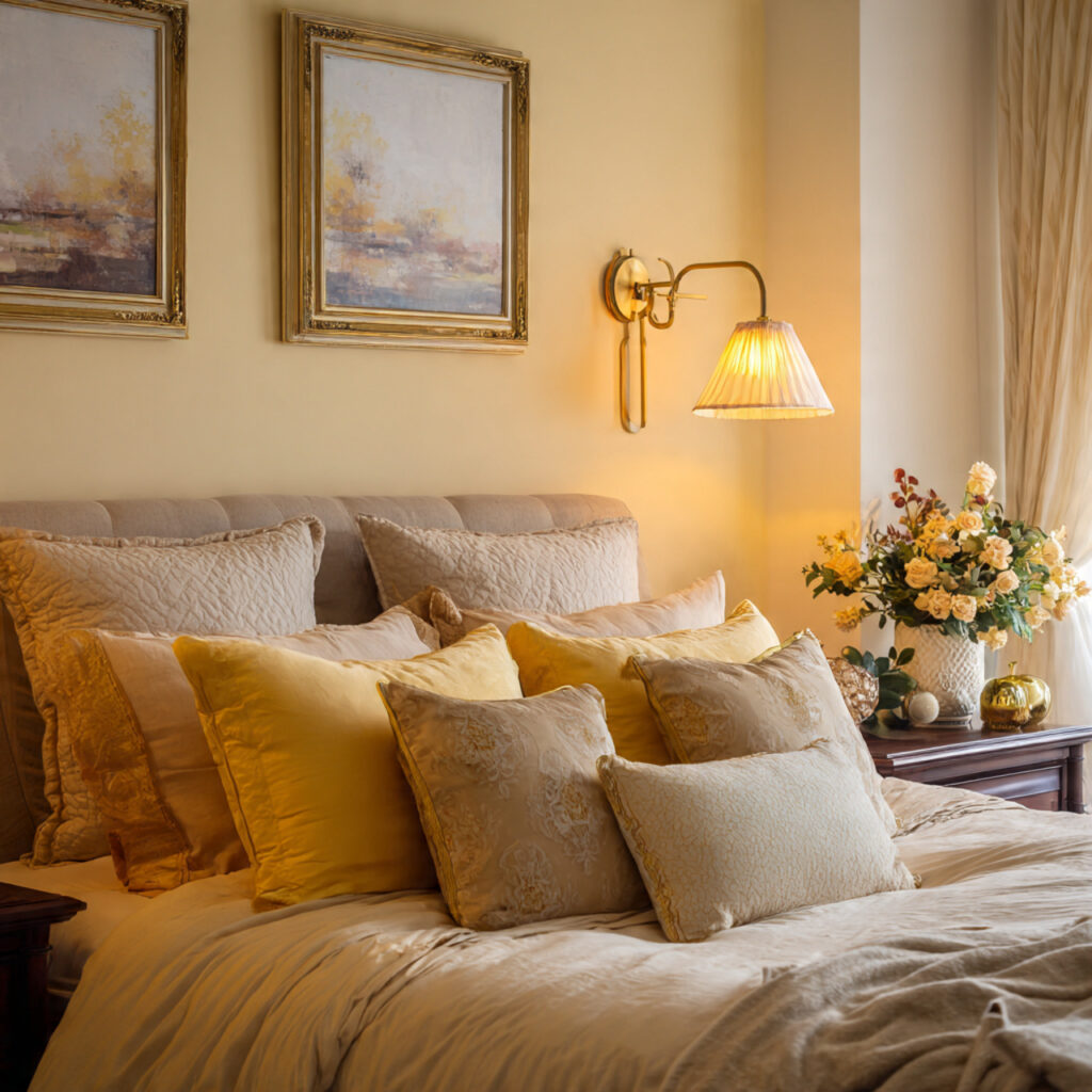 Warm aesthetic bedroom lamp ideas