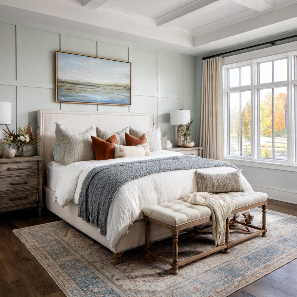Bench seating bedroom ideas