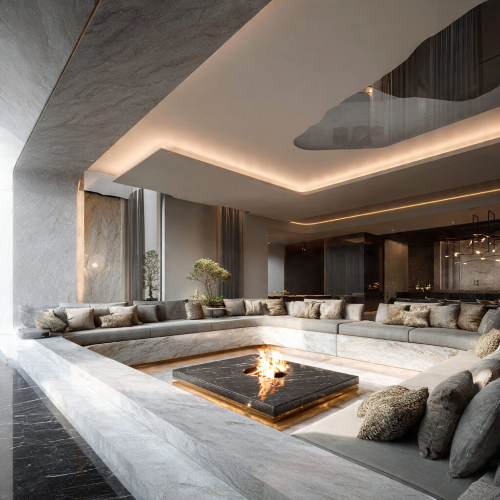 Elegant Sunken Living Room Ideas for Villas