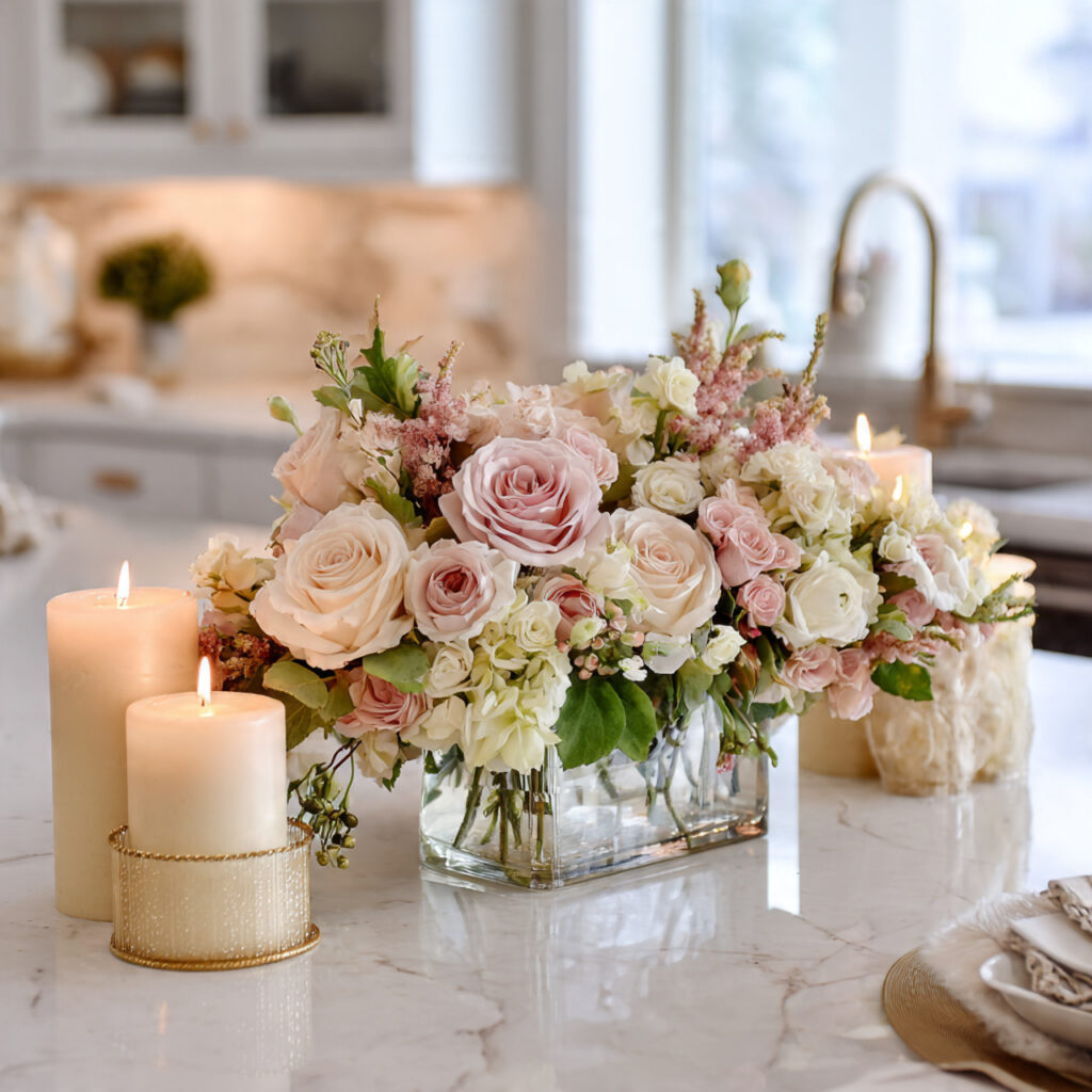 Elegant Valentine Kitchen Centerpiece Ideas