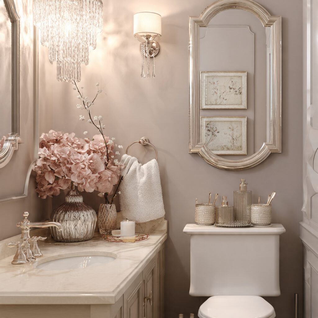Elegant valentines bathroom ideas